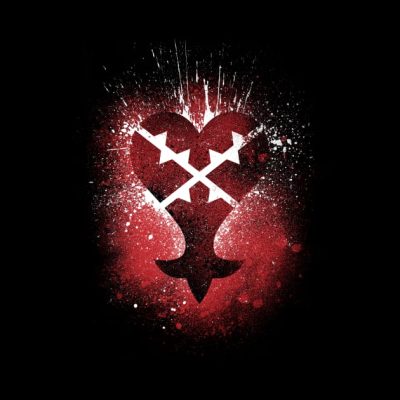 Kingdom Hearts Merch Brushed Heartless Emblem Throw Pillow Official Kingdom Hearts Merch