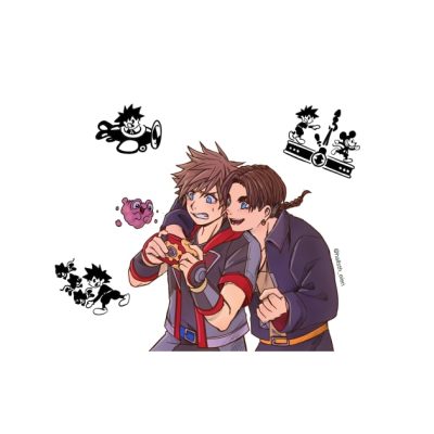 Sora And Jimbo Throw Pillow Official Kingdom Hearts Merch