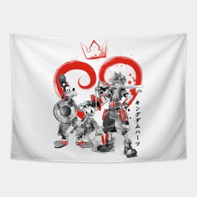 Kingdom Sumi E Tapestry Official Kingdom Hearts Merch