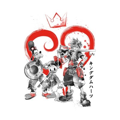 Kingdom Sumi E Tapestry Official Kingdom Hearts Merch