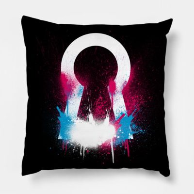 Kingdom Hearts Merch Brushed Keyhole Emblem Throw Pillow Official Kingdom Hearts Merch