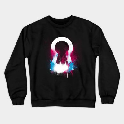 Kingdom Hearts Merch Brushed Keyhole Emblem Crewneck Sweatshirt Official Kingdom Hearts Merch