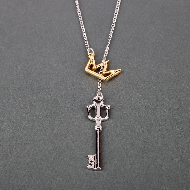 Kingdom Hearts Merch Sora Key Keyblade Crown Lasso Necklace