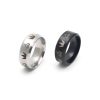 V298 Quality Stainless Steel The Kingdom Hearts Crowns Design Matte Center Black Step Men s Ring 2 - Kingdom Hearts Merch