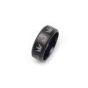 V298 Quality Stainless Steel The Kingdom Hearts Crowns Design Matte Center Black Step Men s Ring 5 - Kingdom Hearts Merch