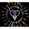 Kingdom Hearts Merch 2 Keyblades Tapestry Official Kingdom Hearts Merch