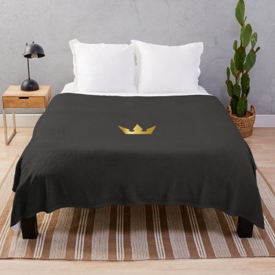 Kingdom Hearts Merch Sora Elegant Crown - Gold Throw Blanket Official Kingdom Hearts Merch