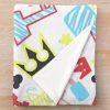 Kingdom Hearts Merch Crayon Style Drawings Throw Blanket Official Kingdom Hearts Merch