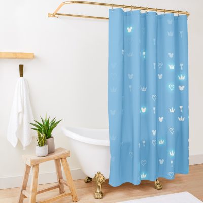 Kingdom Hearts Merch - Pattern Shower Curtain Official Kingdom Hearts Merch