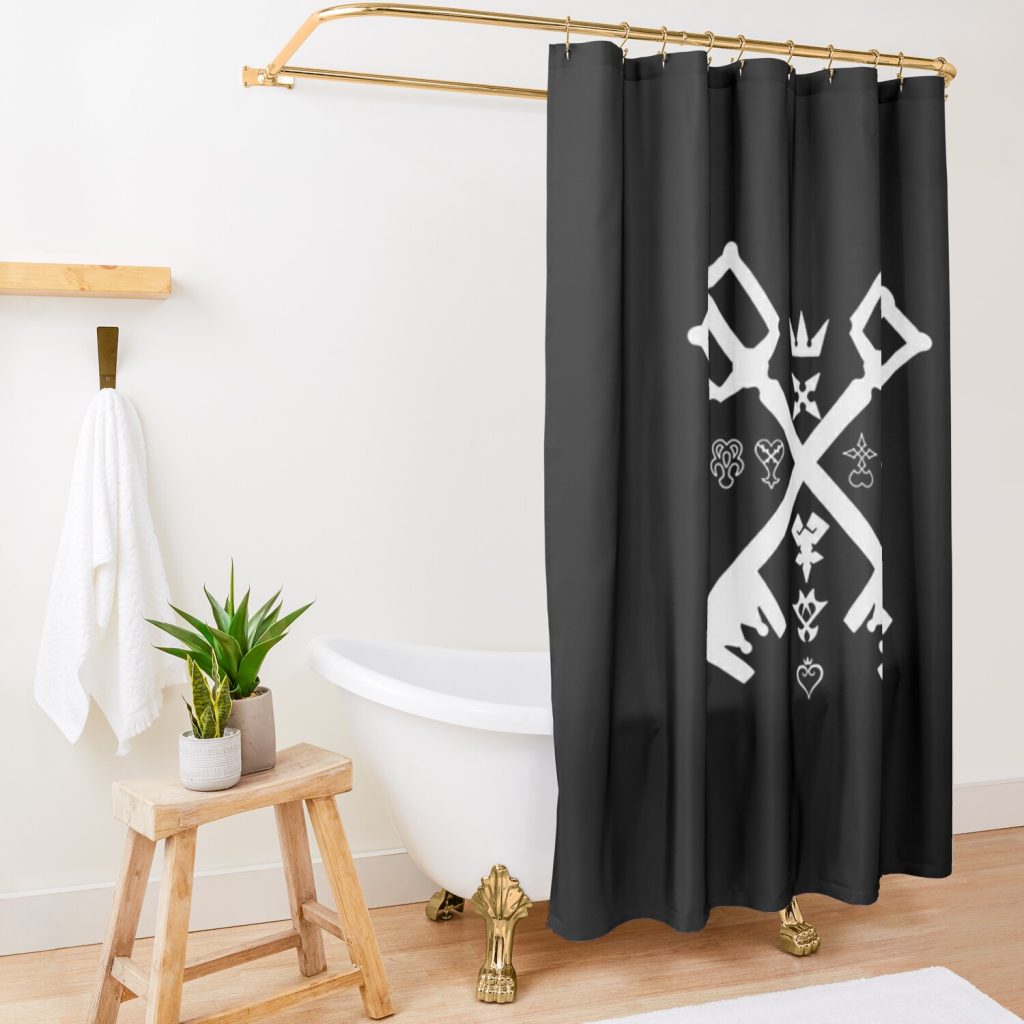 Kingdom Hearts Merch Keys Wallpaper *High Quality* Shower Curtain Official Kingdom Hearts Merch