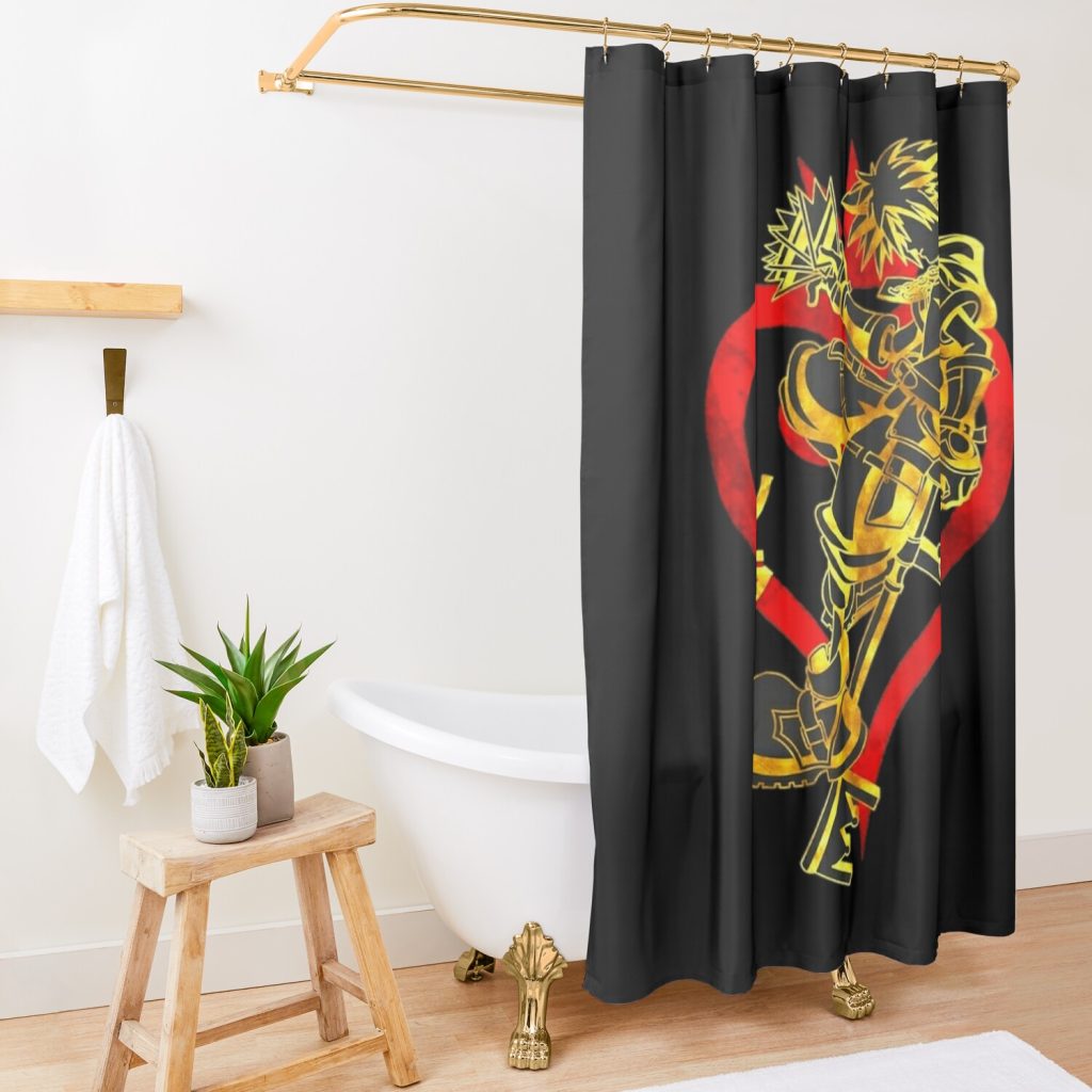 Sora Kingdom Hearts Merch Shower Curtain Official Kingdom Hearts Merch