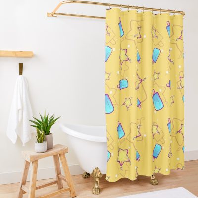 Kingdom Hearts Merch Seasalt And Paopu Pattern Shower Curtain Official Kingdom Hearts Merch