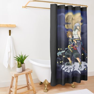 Kingdom Hearts Merch Game Shower Curtain Official Kingdom Hearts Merch