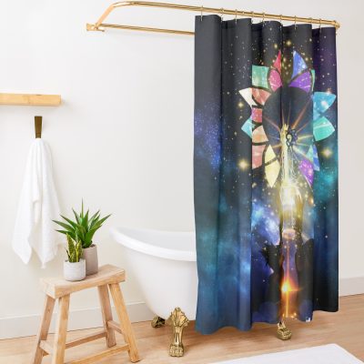 Kingdom Hearts Merch - Combined Keyblade Shower Curtain Official Kingdom Hearts Merch