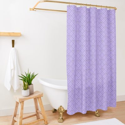 Kingdom Hearts Merch Argyle - Lavender Shower Curtain Official Kingdom Hearts Merch
