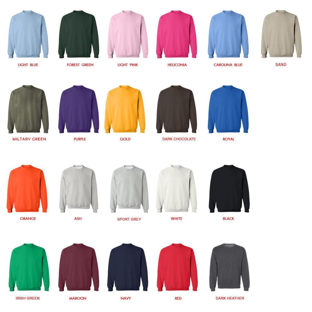 sweatshirt color chart - Kingdom Hearts Merch