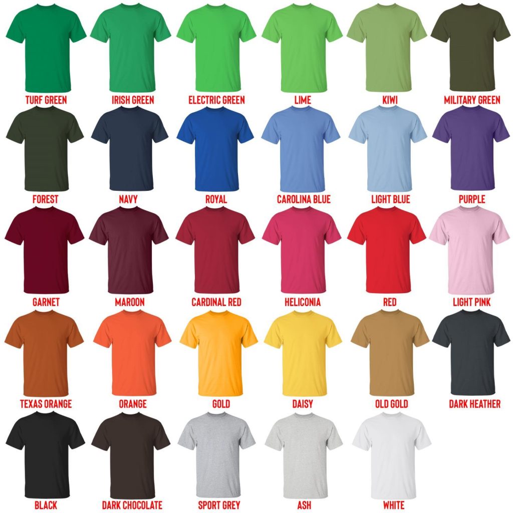 t shirt color chart - Kingdom Hearts Merch